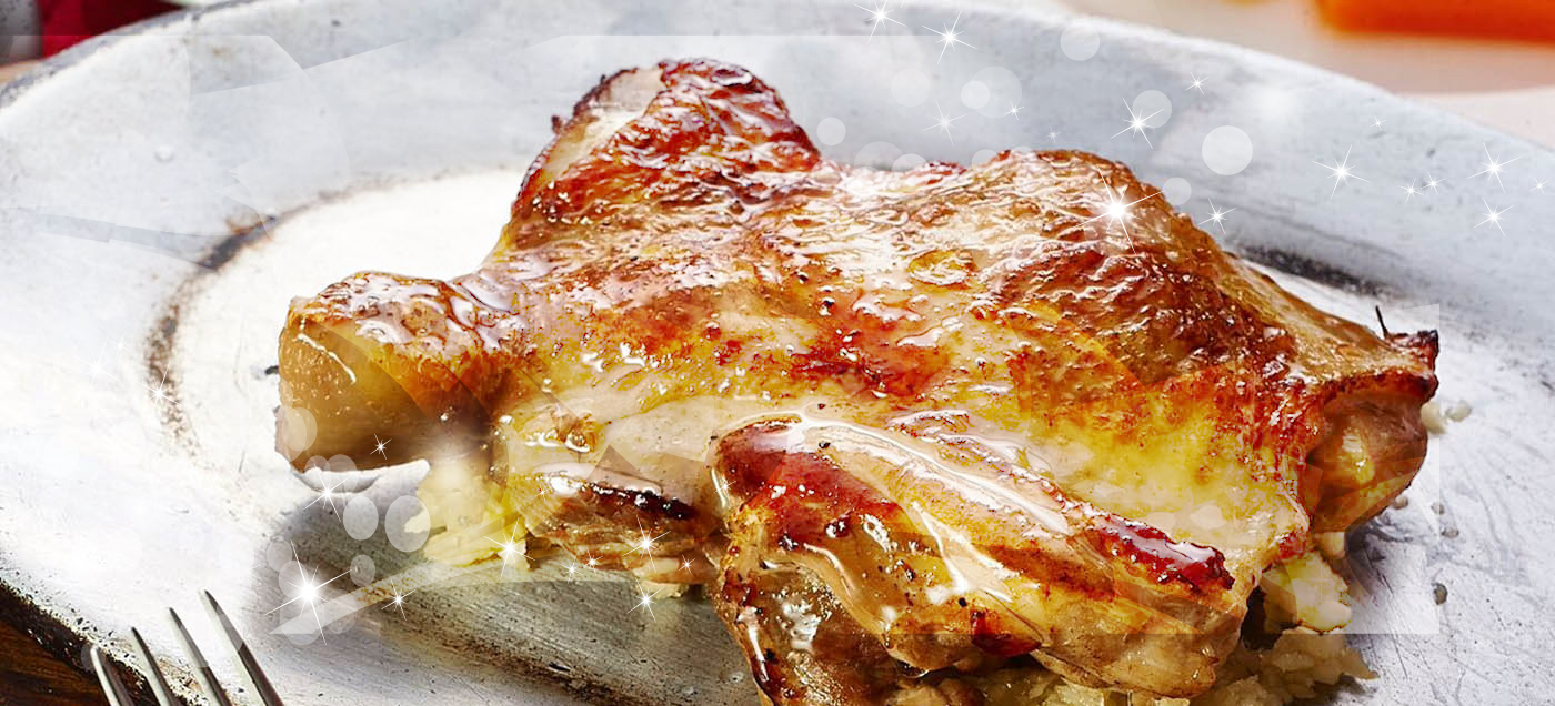 #slidecaption8 French Pan-Fried Fried Chicken Quarter